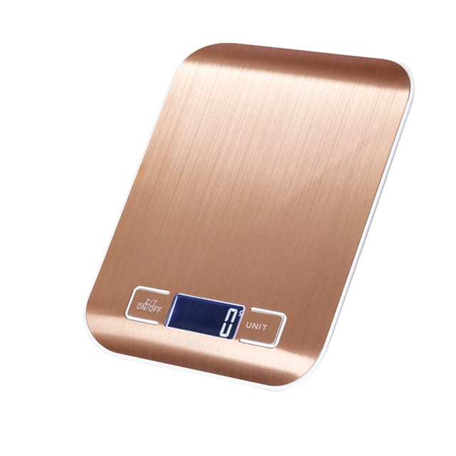 Báscula de cocina para alimentos, gramos y onzas digitales para bajar de peso, hornear, cocinar, pantalla LCD, acero inoxidable