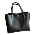 thumbnail image 1 of Bolso de mano para mujer, de piel sintética, regalo para el día de San Valentín, elegante bolso de hombro Negro, 1 of 10