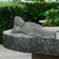 thumbnail image 4 of Estatua de Buda Sunnimix Tallada a mano gris para Decoración de interiores y exteriores, 4 of 8