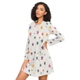 thumbnail image 3 of FORMRS Womens Long Sleeve Nightgowns Crew Neck Sleep Shirt Soft Pajamas Sizes S-3XL, Beige Stars, 3 of 8