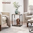 thumbnail image 5 of Side Table Small End Table Nightstand for Living Room Bedroom Office Bathroom Greige and Black, 5 of 6