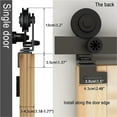 thumbnail image 4 of 6/6.6 Foot Double Folding Sliding Door Kit, 2 Door Sliding Door Hardware Kit System [Hardware Kit Only, No Door] ,Easy Install, 4 of 6