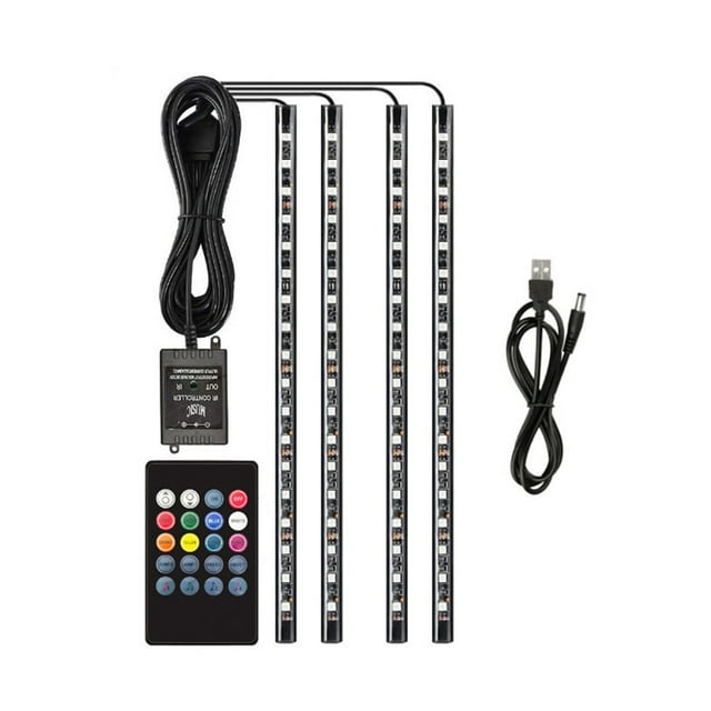 Lumière d'Ambiance Intérieure de Voiture Décorative Bande Lumineuse LED Colorée
