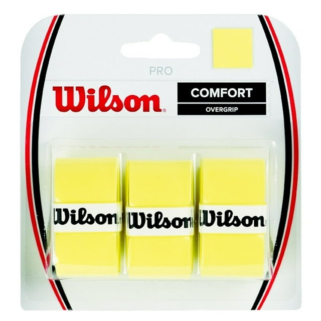 WILSON Pro Overgrip Comfort - Paquete de 3 (amarillo)