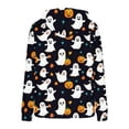 thumbnail image 6 of Frostluinai Womens Oversized Sherpa Pullover Hoodie with Pockets Fuzzy Fleece Sweatshirt Halloween Ghosts Pumpkin Print Fluffy Hooded Sweatshirts, 6 of 7