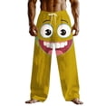 thumbnail image 3 of Dolkfu Mens Pants Drawstring Baggy Sweatpants Graphic Beach Elastic Waist Men Trousers 4X, 3 of 3