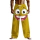thumbnail image 3 of Ceisia Men's Fun Cartoon Big Smile Print Loose Casual Pants with Elastic Drawstring Waist Yellow M Gifts, 3 of 3