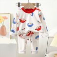 thumbnail image 2 of xaweyi Toddler Boy Clothes, Baby Boys Cute Long Sleeve Patchwork Sweatshirt Tops Pants Outfit Set 2Pcs Set, 2 of 4