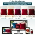 thumbnail image 6 of PAVILIA Maroon Red Throw Pillow Covers 20x20 Set of 2, Decorative Pillow Cases for Bed Sofa Couch, Boho Aesthetic Accent Decor Cushion Bedroom Living Room, Velvet Square Euro Sham Covers, Burgundy Red, 6 of 8