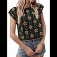 thumbnail image 1 of Suéteres de Punto Lindos con Cuello Redondo y Mangas para Mujer, Informales, Estampados, de Verano, Color Negro, Talla L, 1 of 9