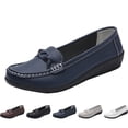 thumbnail image 6 of AUDeals Women Nurse Shoes, Soft Flat Slip On Shoes, Breathable Woven Walking Sneakers with Arch Support and Lightweight Feel (Dark Blue, 6), 6 of 7