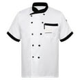 thumbnail image 3 of Alvivi Men's Chef Short Sleeve Coat Jacket Kitchen Service Uniform Workwear White XL, 3 of 7