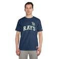 thumbnail image 4 of Men's New Era Navy Tampa Bay Rays Throwback Pinstripe T-Shirt, 4 of 5