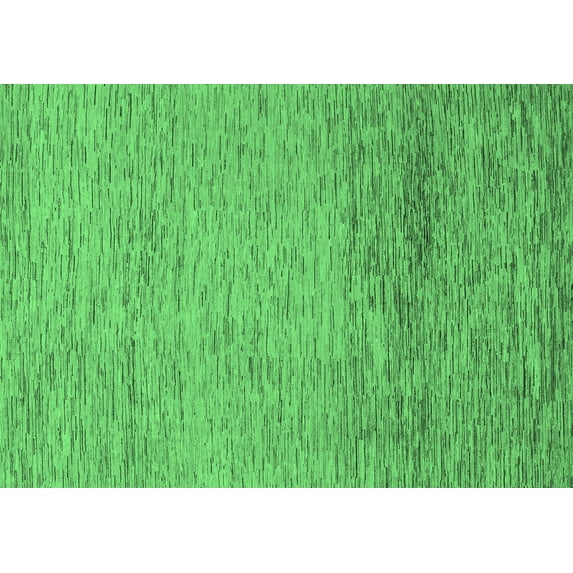 Ahgly Company Indoor Rectangle Abstract Emerald Green Modern Area Rugs, 2' x 3'