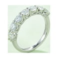 thumbnail image 3 of 2.1Carat Round Cut Moissanite Engagement Ring - Diamond Promise Ring - 7 Stone Ring - 18K White Gold over Silver, 3 of 5