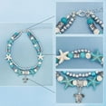 thumbnail image 4 of 4 Pcs Sea Turtle Anklets Tortoise Alloy Turtle Starfish Anklets Double Layer Anklets Ocean Theme Anklet Handmade Boho Anklet Bracelet Jewelry for Women, 4 of 7