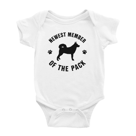 

Newest Member of The Pack Karelian Bear Dog Cute Baby Jumpsuits Boy Girl