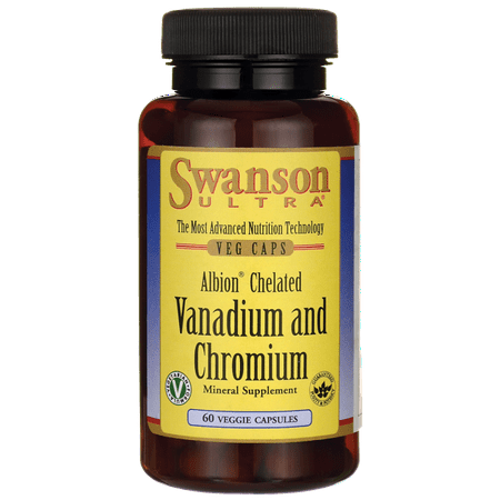 Albion swanson Chelated et chrome Vanadium 60 Veg Caps
