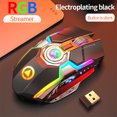 thumbnail image 4 of Seitruly Ratón inalámbrico para juegos, receptor USB de 2,4 GHz, 800/1200/1600DPI, luz RGB, conexión automática, ratón para ordenador portátil Cables de computadora Negro, 4 of 6