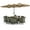 Brown, variant on Spaco 10 Pieces Patio Wicker Dining Set, Table with 15 Feet Double-Sided Patio Umbrella, Dining Set for Outdoor, Brown