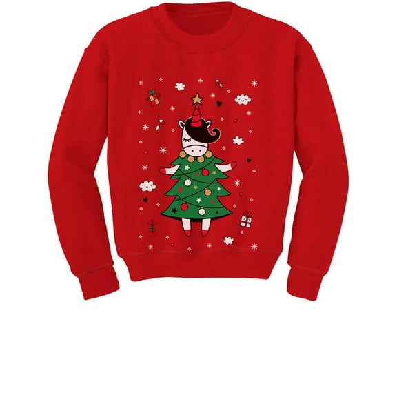 Tstars Girls Ugly Christmas Sweatshirts Unicorn Xmas Tstars Girls Ugly Christmas Unicorn Xmas Tree Dress Cute Ugly Christmas Toddler Tree Dress Cute Ugly Christmas Toddler Kids Sweatshirt Ugly Xmas