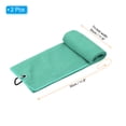 thumbnail image 2 of Unique Bargains 12'x12' Golf Towels Tri Fold Waffle Pattern Towels Soft Fiber with D Clip Green 2 Pack, 2 of 6