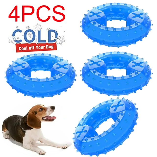 4PCS Pet Teether Cooling Chew Toy for Dogs Teething Toy , Freezable Teeth Cleaning Toy