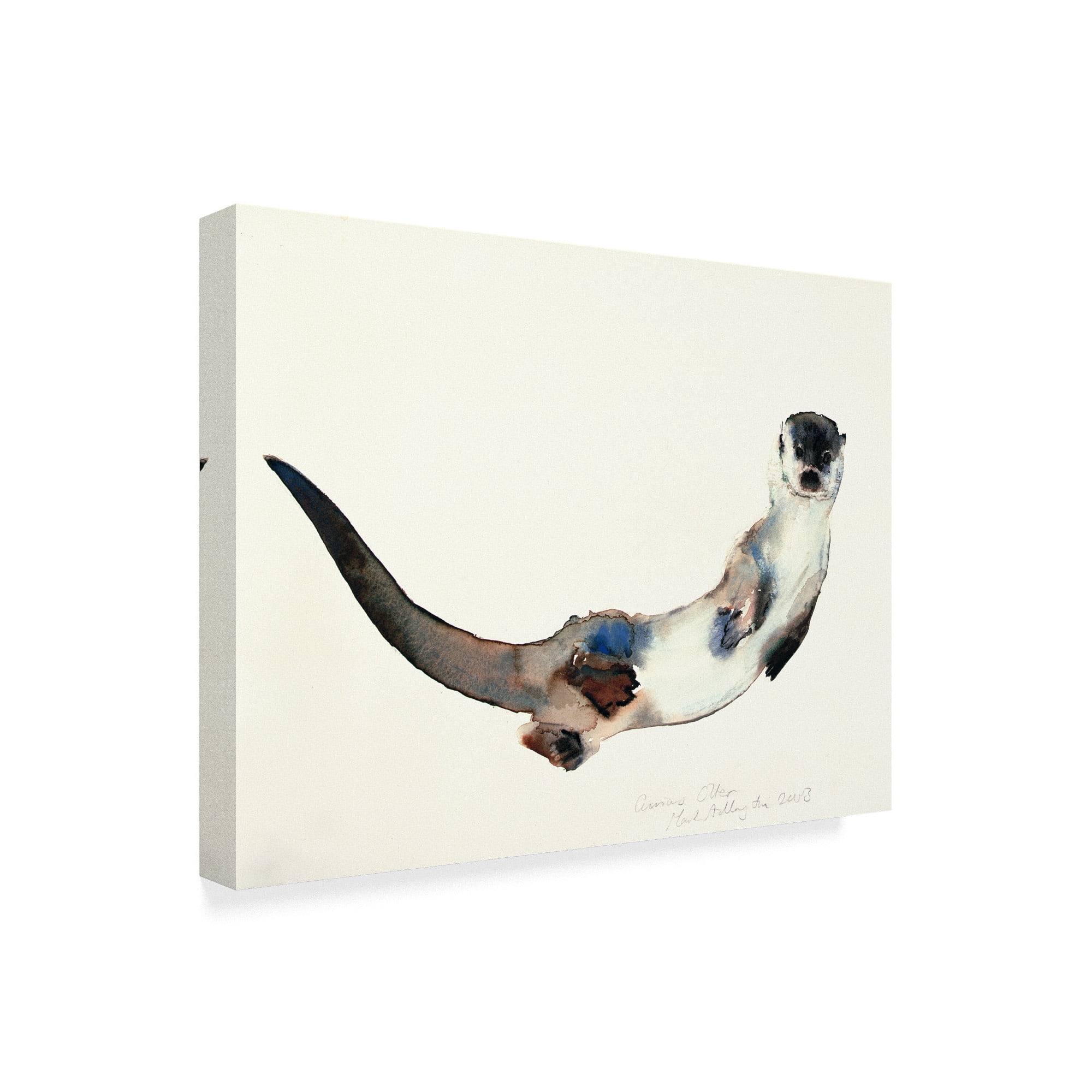 Trademark Fine Art 'Curious Otter' Canvas Art by Mark Adlington