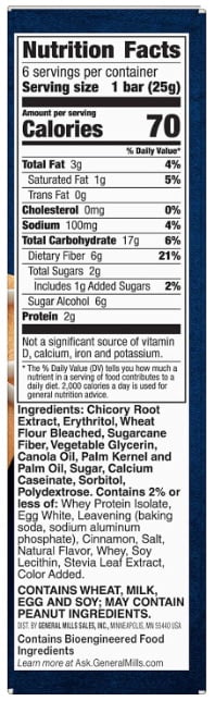 Fiber One Cinnamon Coffee Cake Bars 5.34 oz (Pack of 20)
