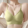 thumbnail image 2 of Bigersell No Underwire Push up Bra Deals Comfortable Without Underwire Bra Nursing Bra Style F-1009 Green M, 2 of 5