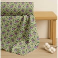 thumbnail image 4 of Soimoi Cotton Poplin Fabric Leaves & Periwinkle Floral Decor Fabric Printed Yard 56 Inch Wide, 4 of 7
