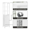 thumbnail image 5 of 63" Floor Cabinet, Multifunctional Bathroom Storage Cabinet with 3 Tier Shelf, Free Standing Linen Tower ﻿, 5 of 6