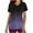 Purple, variant on Xfvqtps Gradient Scrub Tops for Women Wrinkle-Resist Nursing Uniform Casual V-Neck Print Short Sleeve Nurse Top with Pocket Red