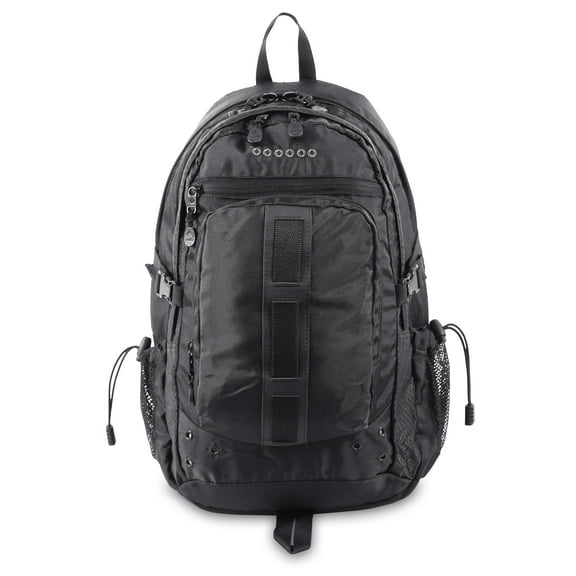 J World 20" Gravit Multi Compartment Laptop Backpack for everyday use, Black