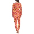 thumbnail image 3 of FOR U DESIGNS Thanksgiving Maple Leaf Women Pjs Sets Long Sleeve and Long Pants 2 Piece Size 5XL Sleepwear Set for Women Nightwear Long Crew Neck Tops Ladies Pajamas, 3 of 6
