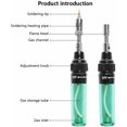 thumbnail image 4 of Kit de soldador de gas butano, llama ajustable Soldador de butano inalámbrico profesional Puntas de bolígrafo intercambiables Antorcha de soldadura Herramienta de soldadura, 4 of 4