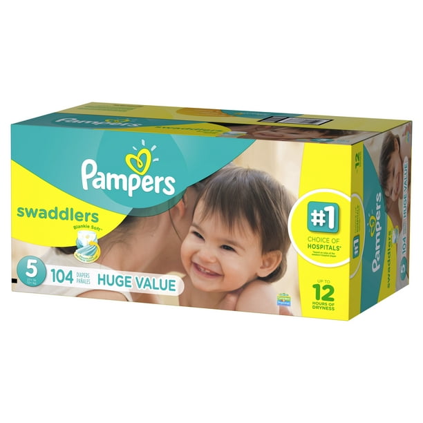 Pampers Swaddlers Diapers Size 5 104 count - Walmart.com - Walmart.com