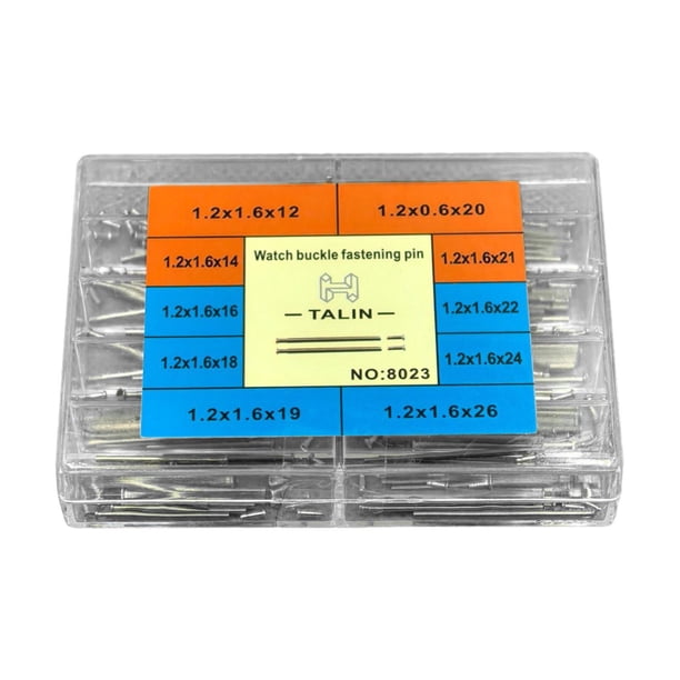 1 caja de barras para correas de reloj, pasadores de sujeción para hebillas de reloj y kits de herramientas para reparación de relojes. 12 mm