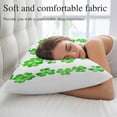 thumbnail image 5 of Happy St. Patrick's Day Pillow Covers, Linen Long Throw Pillow Case, Spring Lucky Green Three Leaf Grass Holiday Pillow Protector Decorative Cushion Cover for Living Room/Bedroom 20" x 30", 5 of 8