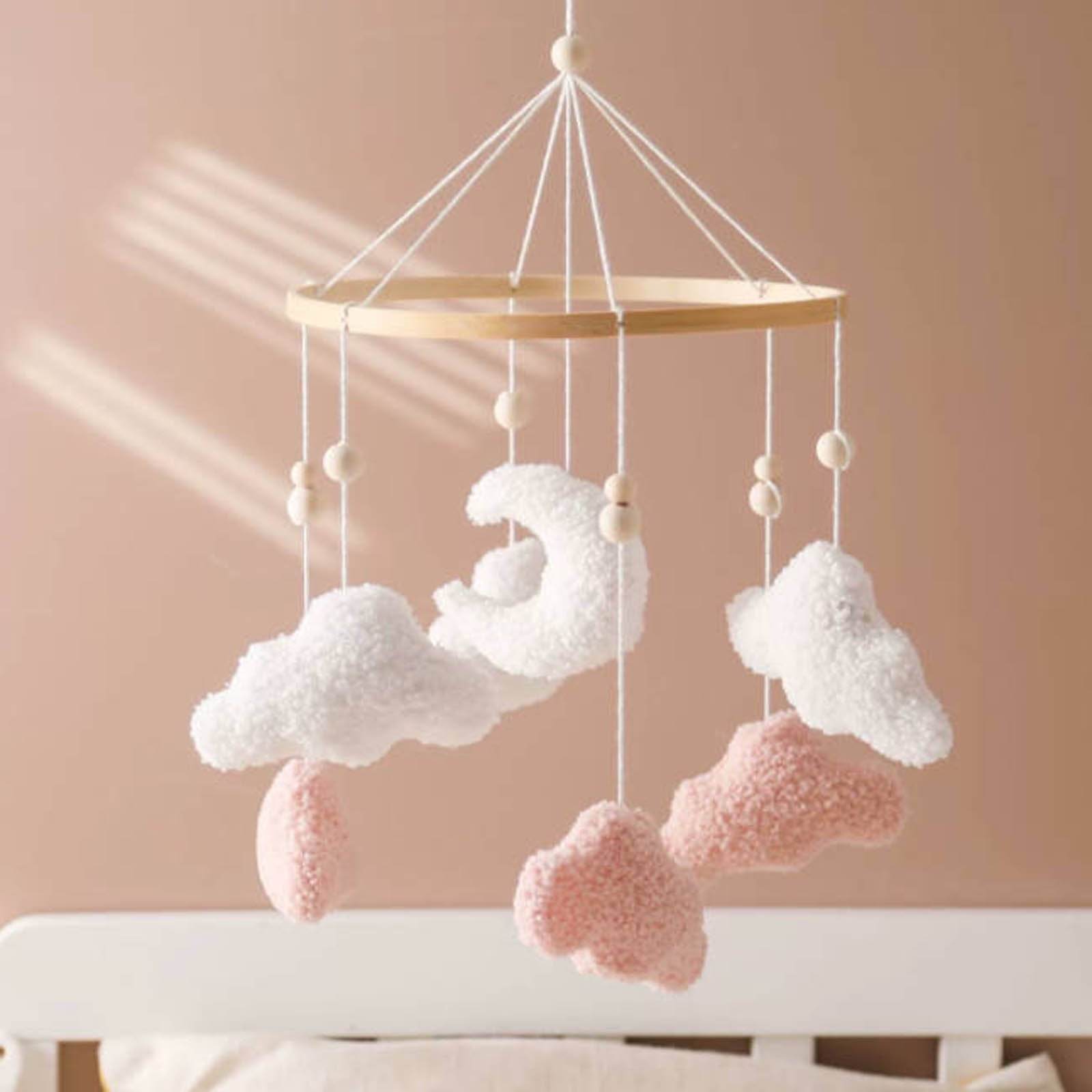 Boho Nursery Crib Mobile Soothing Hanging Toy With Gentle Music And Rotating Animal Characters For Development
