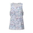 thumbnail image 4 of Fotbe Blue Butterfly Pattern Men's Quick Dry Workout Tank Top Gym Muscle Tee Fitness Bodybuilding Sleeveless T Shirt Breathable Workout Shirt-Large, 4 of 9