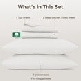 thumbnail image 4 of California Design Den King Size Sheets - 1000 Thread Count 100% Cotton Sateen, Soft & Thick, 4 Piece Deep Pocket Bedding Sheet Set - True Ivory, 4 of 8