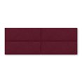 thumbnail image 3 of Jaxx Panelist Modern Padded Headboard – Set of 4 Wall Mounted Panels - Queen, Vino Red Microvelvet, 3 of 4