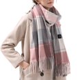 thumbnail image 5 of Yuanlong Winter Scarves Unisex Oversized Checkered Long Shawls Wraps With Tassels Street Neckwear Ladies Fashion Scarfs, 5 of 6
