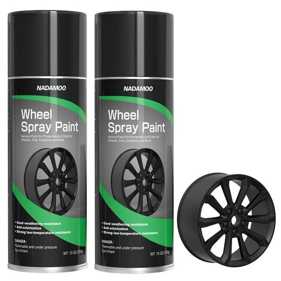 Spray para Llantas de Aluminio NADAMOO Mate Negro 390 mL Paquete de 2
