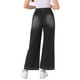thumbnail image 3 of Jeans de pierna ancha para mujer INSPIRE CHIC con cordón, cintura elástica, pantalones de mezclilla casuales con bolsillos, negro S, 3 of 6