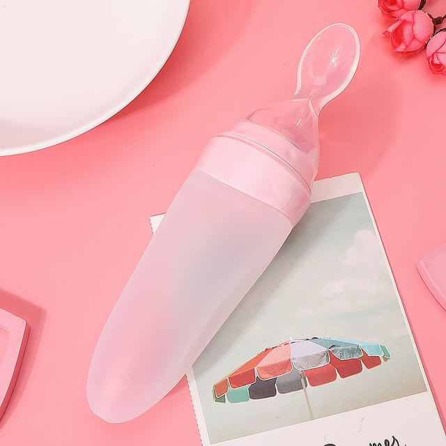 Cuchara exprimidora de silicona BuyWeek para bebés alimentación de diseño revolucionario