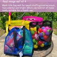 thumbnail image 7 of 4pcs colorful mesh beach tote bag, mesh drawstring shopping bag suitable for gifts, toys, groceries and laundry, 7 of 7