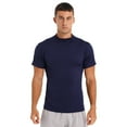 thumbnail image 1 of Yeahdor Chandail Col Roulé pour Hommes, T-shirt à Manches Courtes Ajusté, Bleu m, 1 of 7