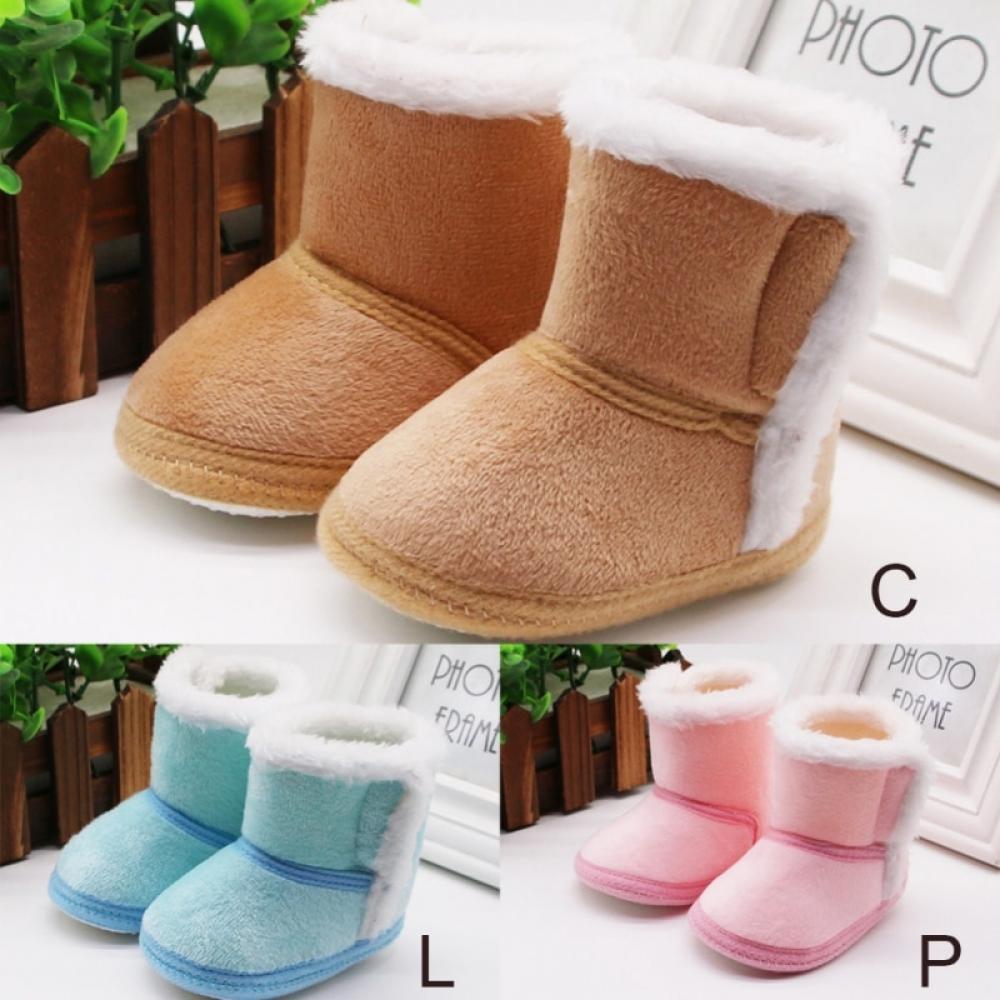 Xinhuaya Baby Girl Boy Cotton Boots Casual Shoes First Walkers Non-slip Soft Sole First Walkers Boots - image 2 of 6